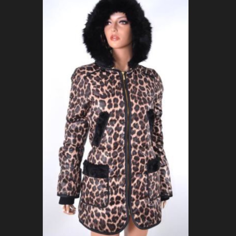 Tigers Eye Combo Hooded Puffer
